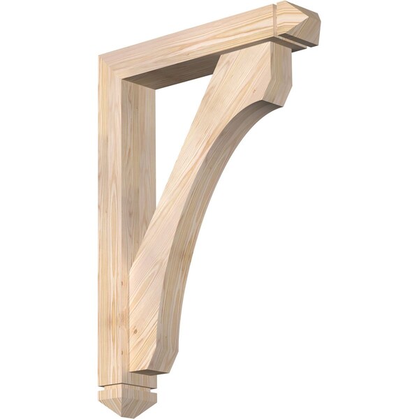 Ekena Millwork Legacy Arts and Crafts Smooth Bracket w/ Offset Brace, Douglas Fir, 5 1/2"W x 28"D x 40"H BKT0604X28X40LEC03SDF - main
